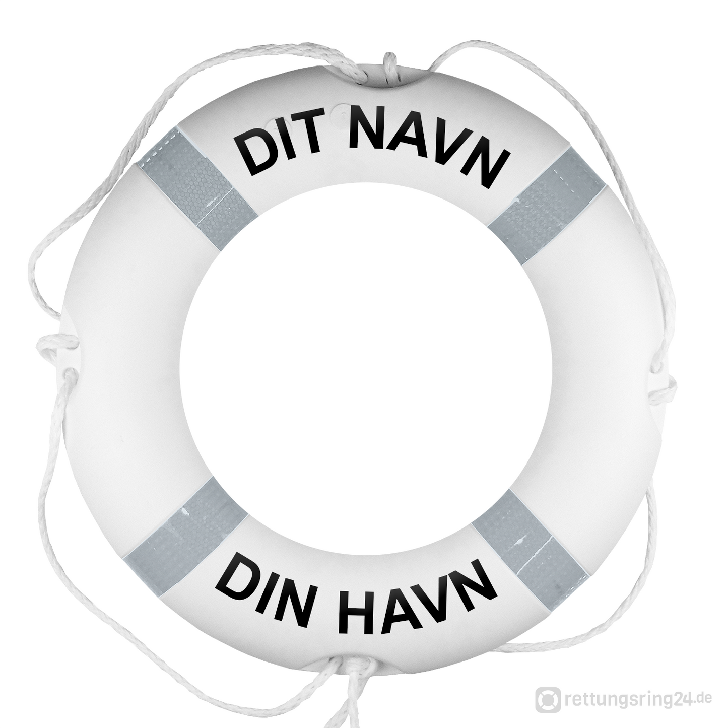 Redningskrans hvid med egen tekst