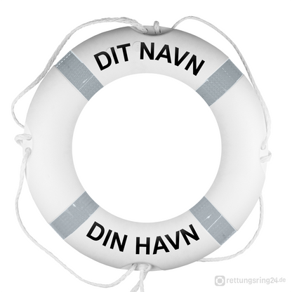 Redningskrans hvid med egen tekst
